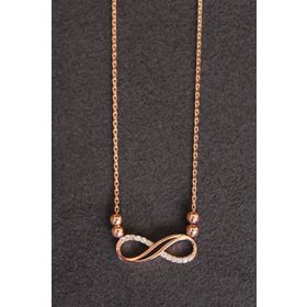 Bella Gloria TGK0151 Sonsuzluk Rose Kadın Gümüş Kolye