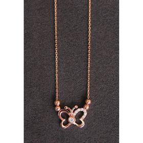 Bella Gloria TGK0154 Kelebek Rose Kadın Gümüş Kolye