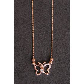Bella Gloria TGK0154 Kelebek Rose Kadın Gümüş Kolye