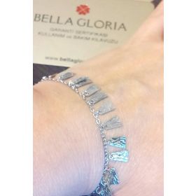 Bella Gloria TGK0179 Siyah Ayyıldız Rose Kadın Gümüş Kolye
