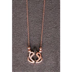 Bella Gloria TGK0210 Elif Vav Rose Gümüş Kolye