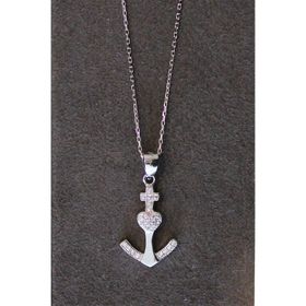 Bella Gloria TGK0234 Çapa Kadın Gümüş Kolye