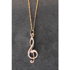 Bella Gloria TGK0291 Sol Anahtarı Rose Kadın Gümüş Kolye