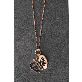 Bella Gloria TGK0299 Kelebek Rose Gümüş Kolye