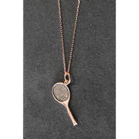Bella Gloria TGK0312 Tenis Raketi Rose Kadın Gümüş Kolye
