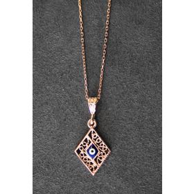 Bella Gloria TGK0325 Nazarlı Rose Kadın Gümüş Kolye
