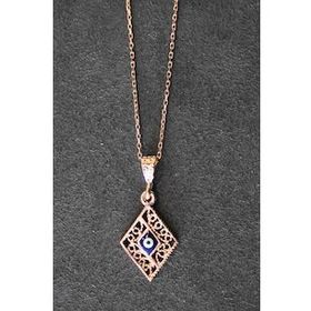Bella Gloria TGK0325 Nazarlı Rose Kadın Gümüş Kolye