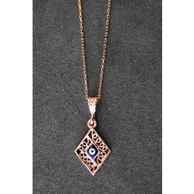 Bella Gloria TGK0325 Nazarlı Rose Kadın Gümüş Kolye