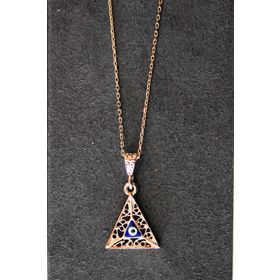 Bella Gloria TGK0326 Nazarlı Rose Gümüş Kolye