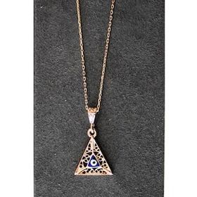 Bella Gloria TGK0326 Nazarlı Rose Gümüş Kolye
