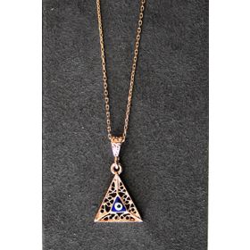 Bella Gloria TGK0326 Nazarlı Rose Gümüş Kolye