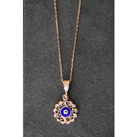 Bella Gloria TGK0327 Nazarlı Rose Kadın Gümüş Kolye