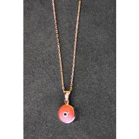 Bella Gloria TGK0332 Pembe Nazarlı Göz Rose Kadın Gümüş Kolye