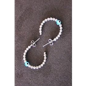 Bella Gloria TGP0067 Toplu Nazarlı Gümüş Küpe