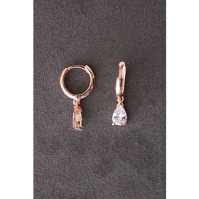 Bella Gloria TGP0068 Damla Taşlı Rose Gümüş Küpe