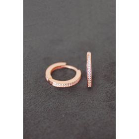 Bella Gloria TGP0074 Tek Sıra Rose Gümüş Küpe