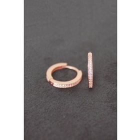 Bella Gloria TGP0074 Tek Sıra Rose Gümüş Küpe