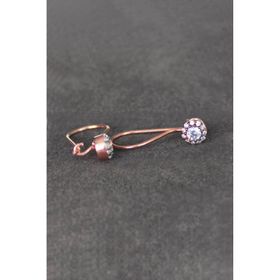 Bella Gloria TGP0083 Telli Elmas Tektaş Rose Gümüş Küpe