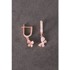 Bella Gloria TGP0090 Kelebek Rose Gümüş Küpe