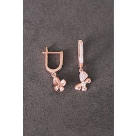 Bella Gloria TGP0090 Kelebek Rose Gümüş Küpe