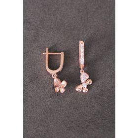 Bella Gloria TGP0090 Kelebek Rose Gümüş Küpe