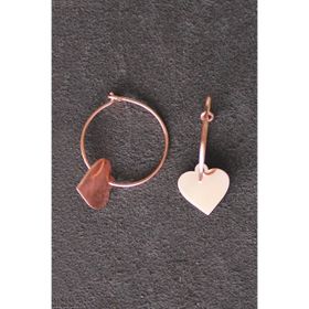 Bella Gloria TGP0108 Kalp Rose Gümüş Küpe