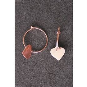 Bella Gloria TGP0108 Kalp Rose Gümüş Küpe
