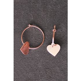 Bella Gloria TGP0108 Kalp Rose Gümüş Küpe