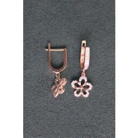 Bella Gloria TGP0119 Firuze Taşlı Halka Rose Gümüş Küpe