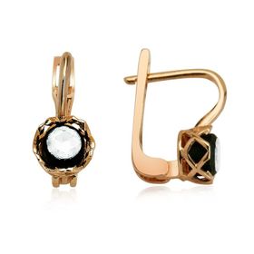 Bella Gloria TGP0128 Elmas Modeli Tektaş Rose Gümüş Küpe