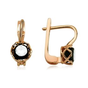 Bella Gloria TGP0128 Elmas Modeli Tektaş Rose Gümüş Küpe