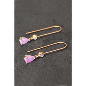 Bella Gloria TGP0142 Pembe Damla Rose Gümüş Küpe