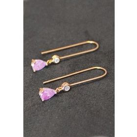 Bella Gloria TGP0142 Pembe Damla Rose Gümüş Küpe