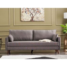Bella Kahve Soft Yataklı Üçlü Koltuk