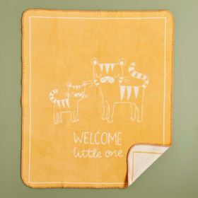Bella Maison 100x120 cm Hardal Tiger Pamuklu Bebek Battaniyesi