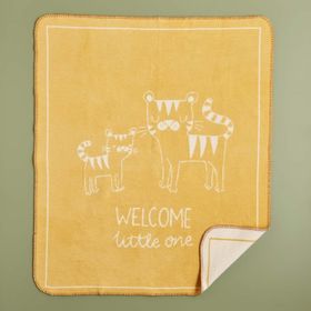 Bella Maison 100x120 cm Hardal Tiger Pamuklu Bebek Battaniyesi