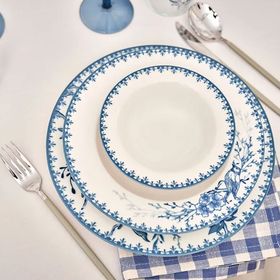Bella Maison Bleu Blanc Mavi 24 Parça 6 Kişilik Yemek Takımı