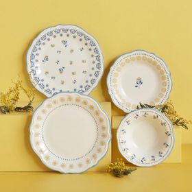Bella Maison Mabel Stoneware Mavi 24 Parça 6 Kişilik Yemek Takımı