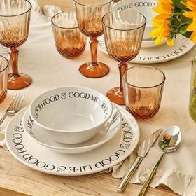 Bella Maison Motto 36 Parça 12 Kişilik Beyaz Seramik Yemek Takımı