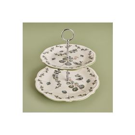 Bella Maison Ocaliptus Stoneware 2 Katlı Yeşil Kurabiyelik