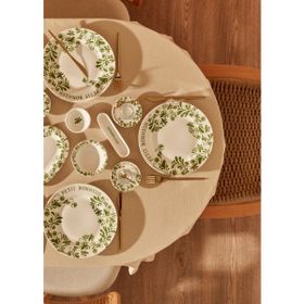 Bella Maison Petit Bonheur Porselen Yeşil 44 Parça Kahvaltı Yemek Takımı