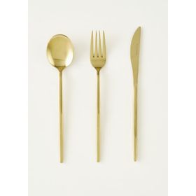 Bella Maison Siena 18 Parça 6 Kişilik Gold Yemek Çatal Kaşık Bıçak Seti