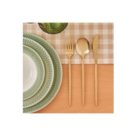 Bella Maison Siena 18 Parça 6 Kişilik Gold Yemek Çatal Kaşık Bıçak Seti