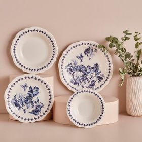 Bella Maison Vanessa Stoneware Mavi 48 Parça 12 Kişilik Yemek Takımı