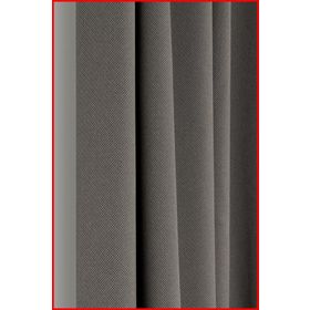 Belle Cose Country Tarz Hasır Termal Karartma Blackout Açık Gri Tek Kanat 100x260 cm Fon Perde
