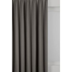 Belle Cose Country Tarz Hasır Termal Karartma Blackout Açık Gri Tek Kanat 100x270 cm Fon Perde