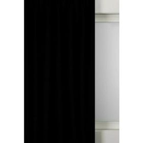 Belle Cose Country Tarz Hasır Termal Karartma Blackout Siyah Tek Kanat 140x270 cm Fon Perde