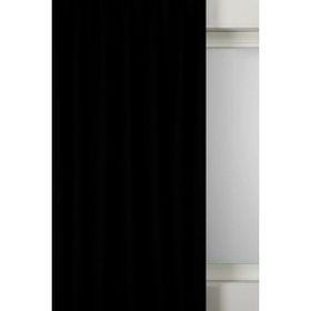 Belle Cose Country Tarz Hasır Termal Karartma Blackout Siyah Tek Kanat 160x260 cm Fon Perde