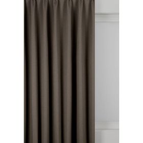 Belle Cose Country Tarz Hasır Termal Karartma Blackout Taş Rengi Tek Kanat Kum Beji 260x270 cm Fon Perde