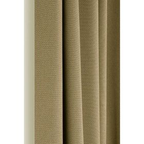 Belle Cose Country Tarz Hasır Termal Karartma Blackout Taş Rengi Tek Kanat Kum Beji 260x270 cm Fon Perde